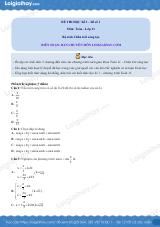 Đề thi học kì 1 Toán 11 Chân trời sáng tạo - Đề số 1
